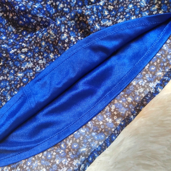 Bianca Nygård || Flowy Blue Floral Summer Dress, Size Small - Picture 3 of 5